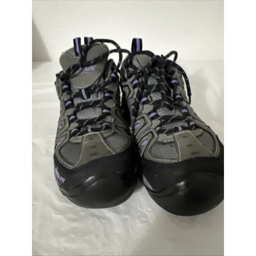Nautilus Women Steel Toe Waterproof Safety Gray Purple Work Shoe 6.5 Condition